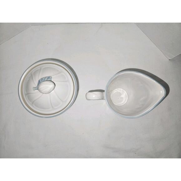 Noritake Stoneware Victory Blue Cream And Sugar Bowl - Picture 2 of 5